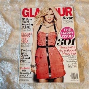 2/$45 Glamour Magazine January 2011 Reese Witherspoon Cover The Happy Issue